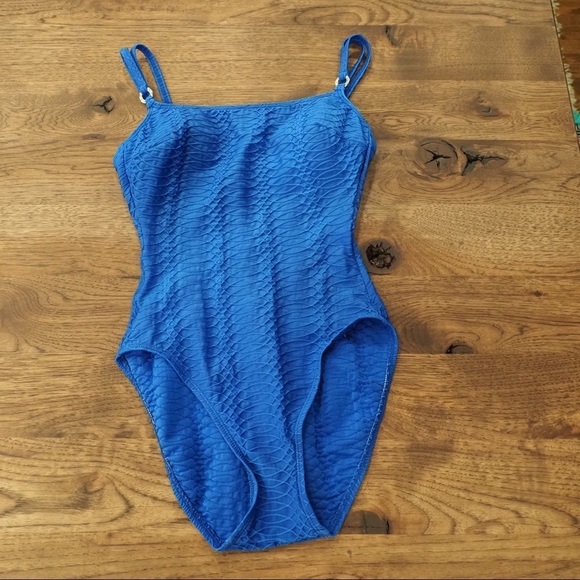La Blanca sz 8 blue swirl one piece swimsuit - Picture 3 of 16